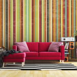 Wall murals Colorful vertical stripes pattern design