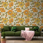 Wall murals Pattern of flowers and leaves