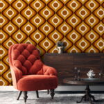 Wall murals Retro geometric pattern in shades.