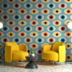 Wall murals Blue and white eyeball