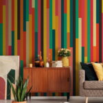 Wall murals Colorful striped pattern