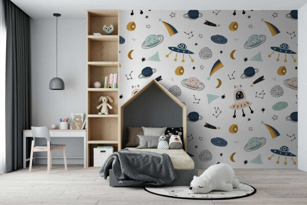 Wall murals Pattern of cartoon objects Wall murals Pattern of cartoon objects