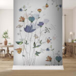 Wall murals Drawing of a lamp post