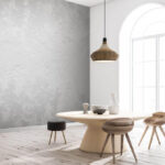 Wall murals White surface with frost on it