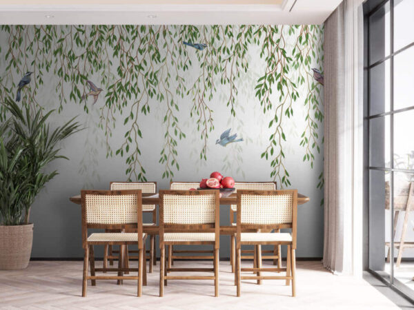 Wall murals Birds on a tree branch Wall murals Birds on a tree branch