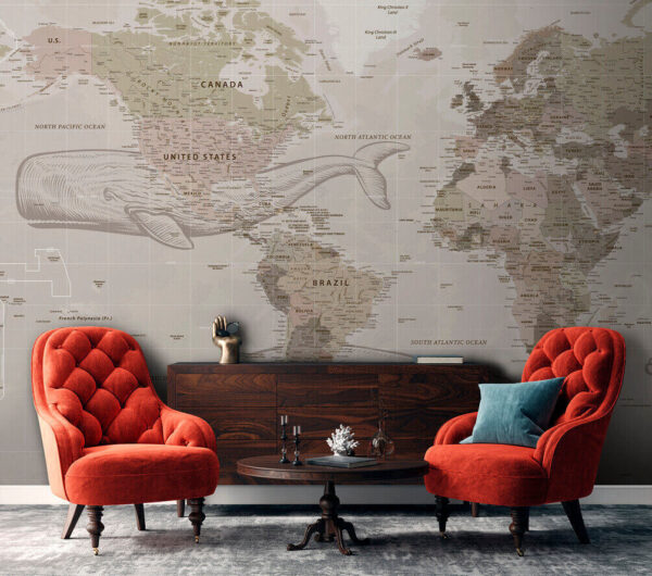 Map of the united states Wall murals Map of the united states