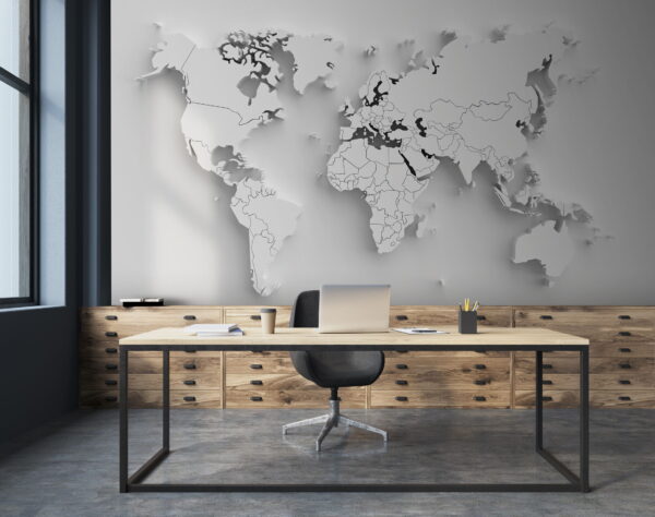 Wall murals Map of the world Wall murals Map of the world