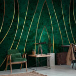 Wall murals Elegant lines on a textured backdrop