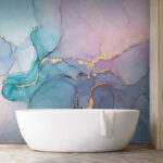 Wall murals Ethereal Azure Flow with Pastel Hues