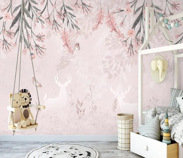 White deer with antlers Wall murals White deer with antlers