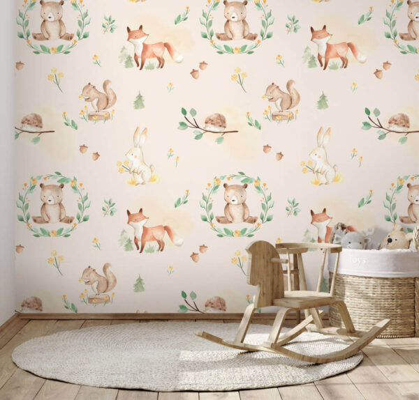 Wall murals Pattern of animals and plants Wall murals Pattern of animals and plants