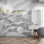 Wall murals White ball on a white surface