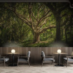 Wall murals Large tree in a forest