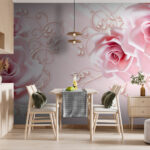 Wall murals Group of pink roses