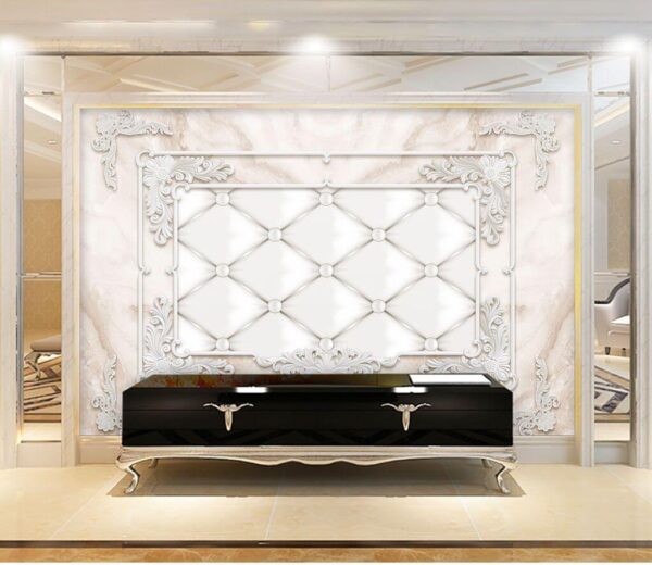 Wall murals White frame with white buttons and dots Wall murals White frame with white buttons and dots