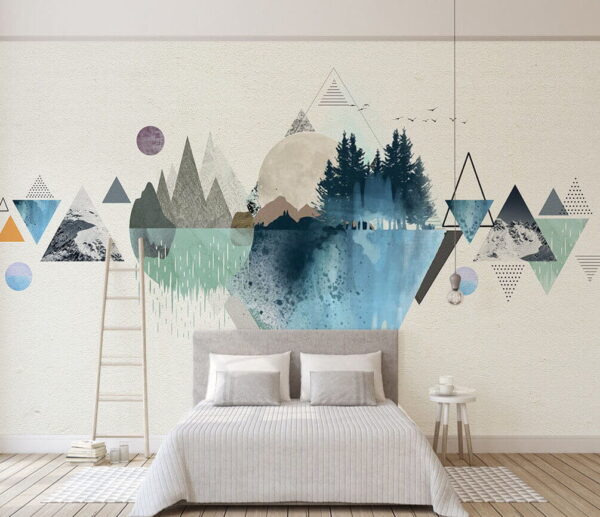 Wall murals Water and trees in a landscape Wall murals Water and trees in a landscape