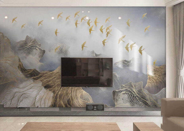Birds flying in the sky Wall murals Birds flying in the sky