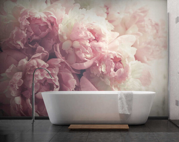Bunch of pink and white flowers Wall murals Bunch of pink and white flowers