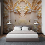 Wall murals Delicate floral design in soft hues