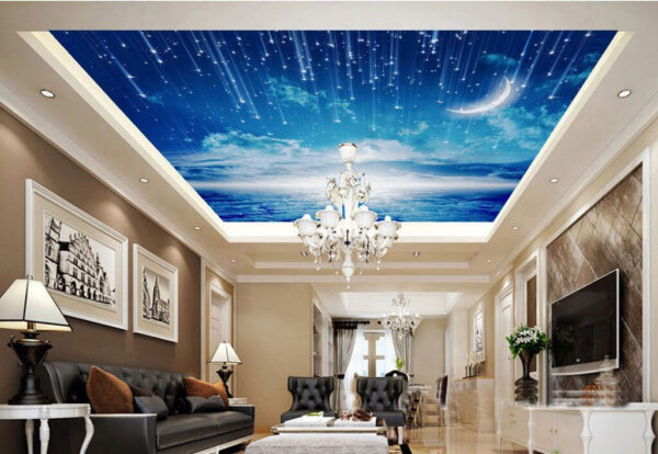 Wall murals Moon and stars in the sky Wall murals Moon and stars in the sky