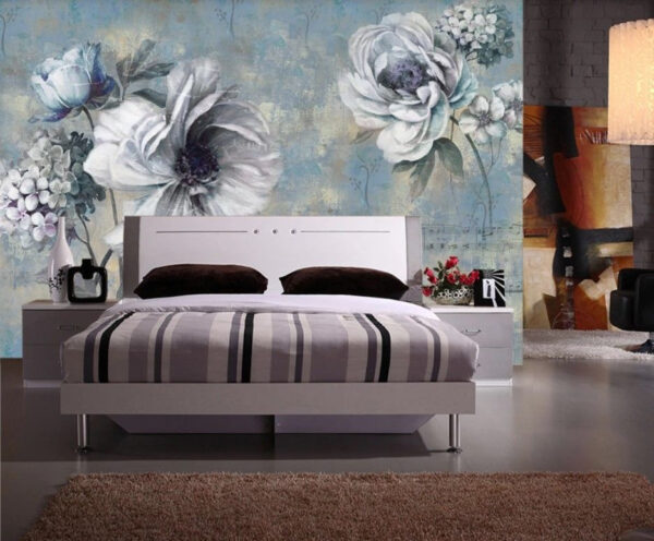 Wall murals Painting of flowers and notes Wall murals Painting of flowers and notes