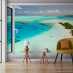 Wall murals Serene view through open window.