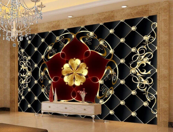 Wall murals Elegant patterns with a floral twist Wall murals Elegant patterns with a floral twist