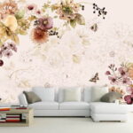 Wall murals Delicate blooms in soft pastel colors