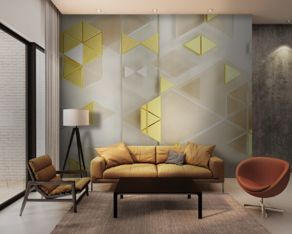 Wall murals Textured geometric shapes in soft tones Wall murals Textured geometric shapes in soft tones