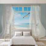 Wall murals Bird flying in the sky