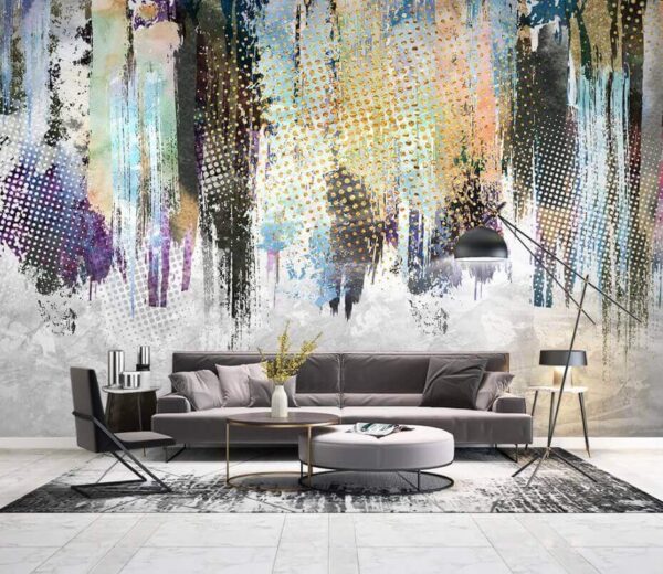 Wall murals Lively splashes of color and texture Wall murals Lively splashes of color and texture