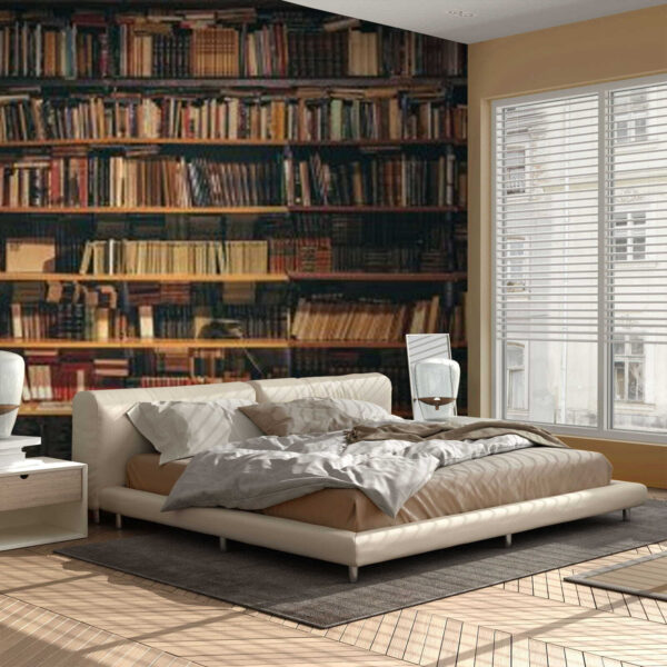 Row of books on a shelf Wall murals Row of books on a shelf