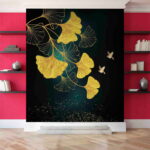 Wall murals Delicate leaves in soft hues