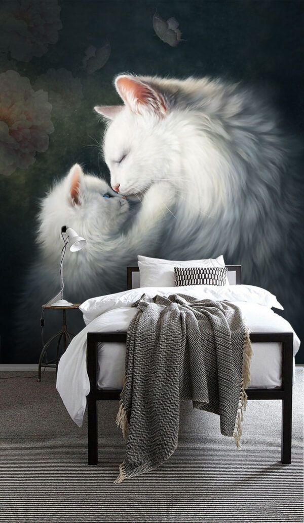 Feline affection at its finest Wall murals Feline affection at its finest