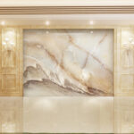 Wall murals Marble-like texture with soft hues.