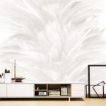 Wall murals Soft and delicate feather texture
