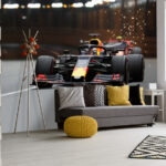 Wall murals F1 car speeds through tunnel.