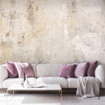 Wall murals White wall with scratches and cracks