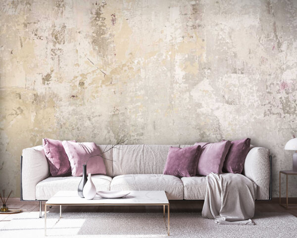 Wall murals White wall with scratches and cracks Wall murals White wall with scratches and cracks