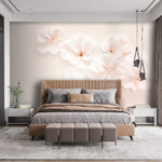 Wall murals Group of white flowers