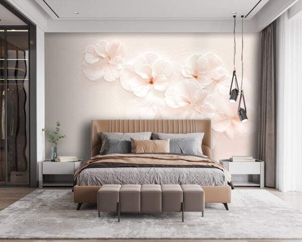 Wall murals Group of white flowers Wall murals Group of white flowers