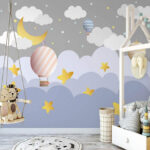 Wall murals Group of hot air balloons in the sky