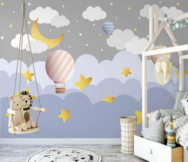 Wall murals Group of hot air balloons in the sky Wall murals Group of hot air balloons in the sky