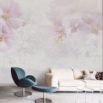 Wall murals Delicate blossoms in soft pastel hues
