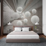 Wall murals White sphere with triangles