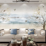 Wall murals Bird on a tree branch