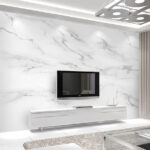 Wall murals White marble surface with black veins