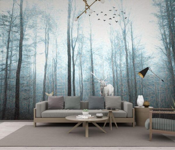 Wall murals Deer in the woods Wall murals Deer in the woods