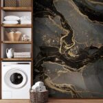 Wall murals Black and white marble
