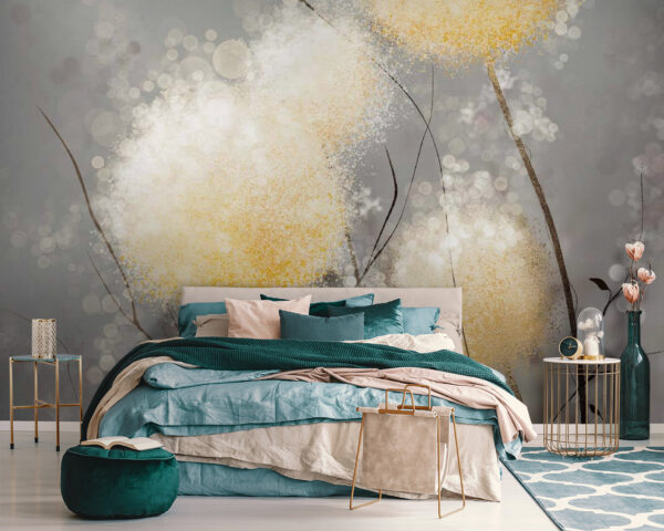 Wall mural Wall mural Fluffy dandelions in soft light (SKU: u33910)